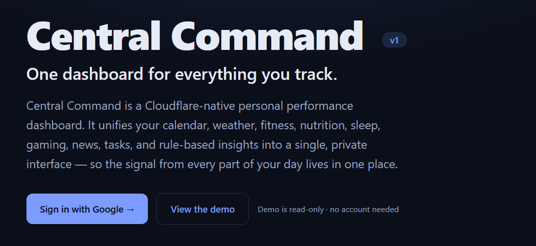 Central Command screenshot